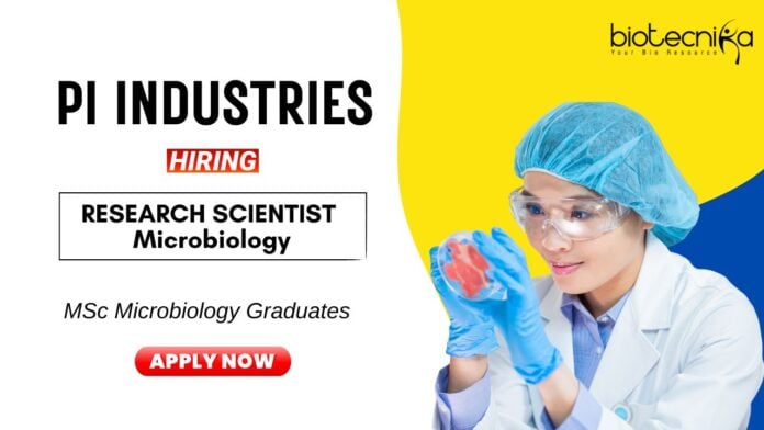 Research Scientist Job at PI Industries MSc Graduates Apply Now 
