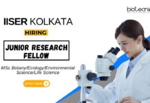 Research jobs at IISER Kolkata MSc Graduates Apply Now for the JRF Position