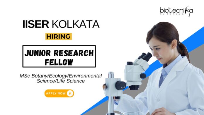 Research jobs at IISER Kolkata MSc Graduates Apply Now for the JRF Position
