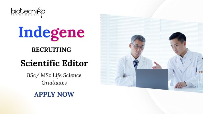 Scientific Editor Jobs at Indegene BSc MSc Life Science Graduates Apply Now