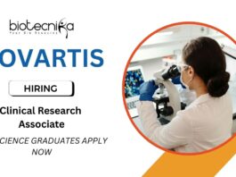 Clinical Research Associate Job at Novartis | Life Science Graduates Apply