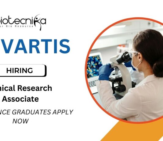 Clinical Research Associate Job at Novartis | Life Science Graduates Apply