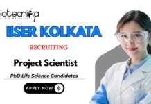 Scientist Jobs at IISER Kolkata PhD Life Science Candidates Apply Now 