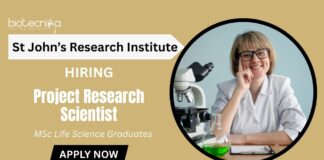 Scientist Jobs at St John’s Research Institute MSc Life Science Candidates Apply Now