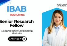 Senior Research Fellow Job at IBAB MSc Life Science Candidates Apply Now 