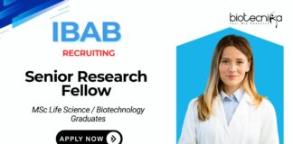 Senior Research Fellow Job at IBAB MSc Life Science Candidates Apply Now 