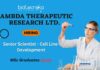 MSc Genetics Job Openings at Lambda Therapeutic Research
