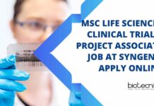 MSc Life Sciences Vacancies Syngene, Apply Online
