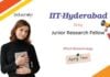 MTech Biotechnology Junior Research Fellow IIT-Hyderabad hiring