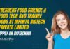 Freshers Food Science & Tech Jobs at Infinita Biotech Private Limited