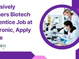 Freshers Biotechnology Job Openings at Medtronic