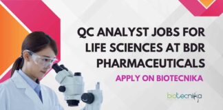 Life Sciences QC Analyst Jobs at BDR Pharmaceuticals