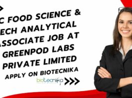 BSc Food Science & Tech Jobs at GreenPod Labs Private Limited, Apply on Biotecnika