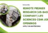Remote/WFH Life Sciences Job Vacancies at Premier Research (US-Based Company)