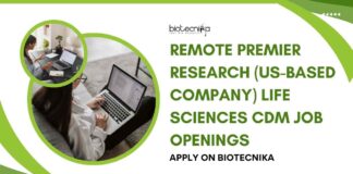 Remote/WFH Life Sciences Job Vacancies at Premier Research (US-Based Company)