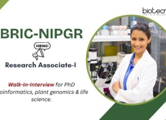Walk-in-Interview for PhD bioinformatics, plant genomics & life science. BRIC-NIPGR Research Associate-I