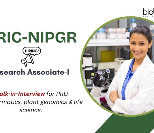 Walk-in-Interview for PhD bioinformatics, plant genomics & life science. BRIC-NIPGR Research Associate-I