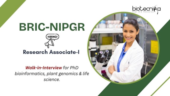 Walk-in-Interview for PhD bioinformatics, plant genomics & life science. BRIC-NIPGR Research Associate-I