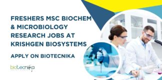 Freshers MSc Biochem & Microbiology Jobs