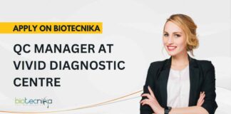 Life Sciences QC Manager Jobs at Vivid Diagnostic Centre