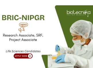 Life Sciences Job Vacancies at BRIC-NIPGR. Apply Now for Project Associate, Research Associate & Senior Research Fellow.