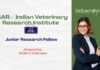 ICAR - Indian Veterinary Research Institute Attend the Walk-in Interview Junior Research Fellow