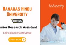 JRA Vacancy at BHU | Life Science Jobs - Apply