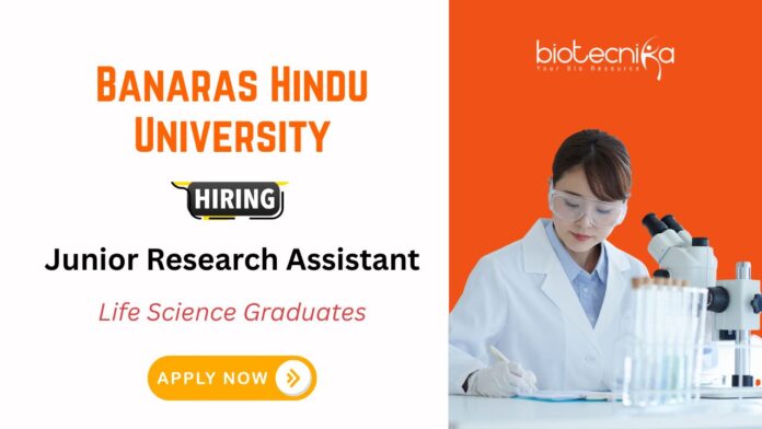 JRA Vacancy at BHU | Life Science Jobs - Apply