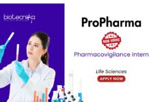 Pharmacovigilance Intern Opportunity at ProPharma. Argus safety, drug safety, & regulatory reporting. Life Science candidates, Apply Now.