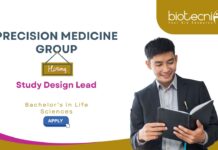 Precision Medicine Group Bachelor’s in Life Sciences Study Design Lead