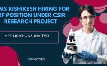 AIIMS Rishikesh Hiring For JRF Position Under CSIR Research Project – Applications Invited Biochemistry JRF Jobs AIIMS Rishikesh
