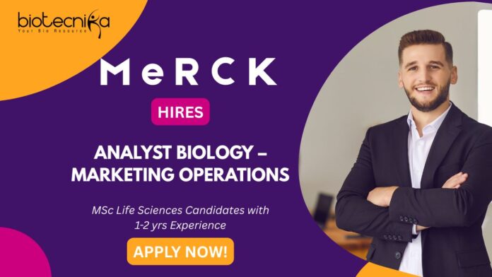 Analyst Biology Job in Bangalore Apply Now in Merck Careers