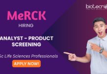 Analyst - Product Screening Job at Merck Life Science Careers