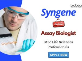 Assay Biologist Job in Bangalore Syngene Careers