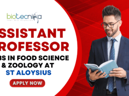 Assistant Professor Jobs in Food Science & Zoology at St Aloysius. Jobs in Food Science