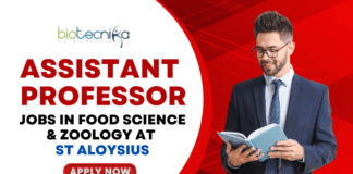Assistant Professor Jobs in Food Science & Zoology at St Aloysius. Jobs in Food Science