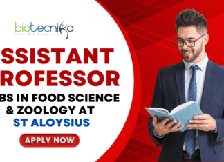 Assistant Professor Jobs in Food Science & Zoology at St Aloysius – Apply Now Assistant Professor Jobs in Food Science & Zoology at St Aloysius. Jobs in Food Science