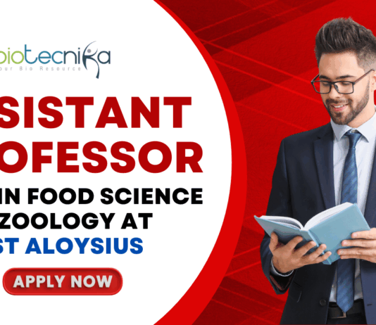 Assistant Professor Jobs in Food Science & Zoology at St Aloysius. Jobs in Food Science