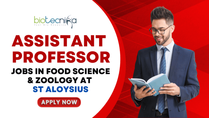 Assistant Professor Jobs in Food Science & Zoology at St Aloysius. Jobs in Food Science
