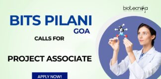 BITS Pilani, Goa Call for Project Associate Role – Research on SUSBIO ECOTREAT STP Apply Now!