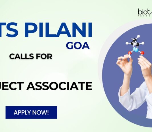 BITS Pilani, Goa Call for Project Associate Role – Research on SUSBIO ECOTREAT STP Apply Now!