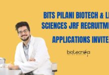 Life Sciences JRF Jobs at BITS Pilani
