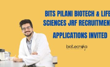 Life Sciences JRF Jobs at BITS Pilani
