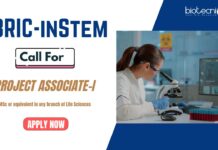 Life Science Jobs In Bangalore: BRIC-inStem, Bangalore Inviting Applications for the position of Project Associate-I - Apply Now