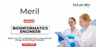 Bioinformatics Job at Meril MScPhD Graduates Apply Online