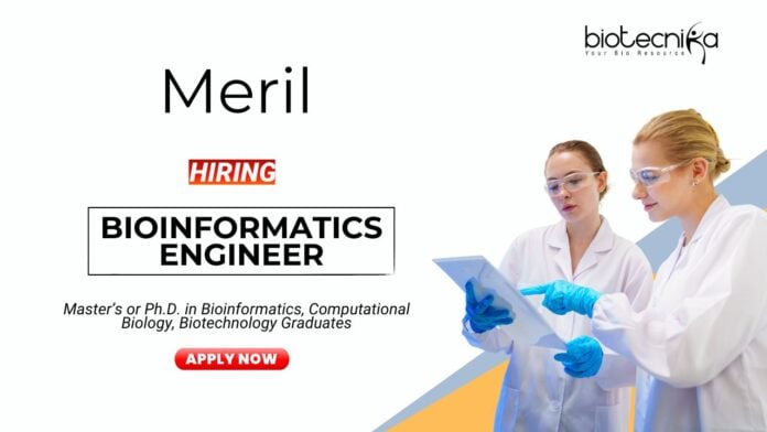 Bioinformatics Job at Meril MScPhD Graduates Apply Online