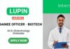 Biotech Job at Lupin Apply Now for Trainee Officer Role
