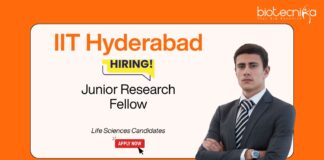 IIT Hyderabad JRF Opportunity For Life Sciences Candidates. Life Sciences JRF Vacancy for advanced Research in RNA-Protein interactions.