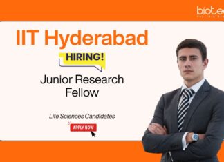 IIT Hyderabad JRF Opportunity For Life Sciences Candidates. Life Sciences JRF Vacancy for advanced Research in RNA-Protein interactions.