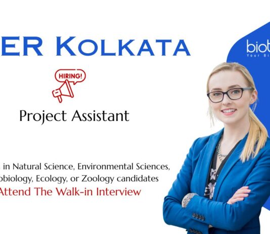 Project Assistant Job at IISER Kolkata. Master’s in Natural & Life Sciences. IISER Kolkata jobs. The Nature Conservancy India project.